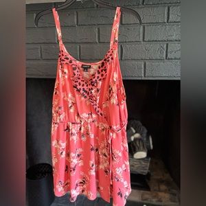 Torrid blouse size 1 or 14/16. Pink floral and cheetah prints